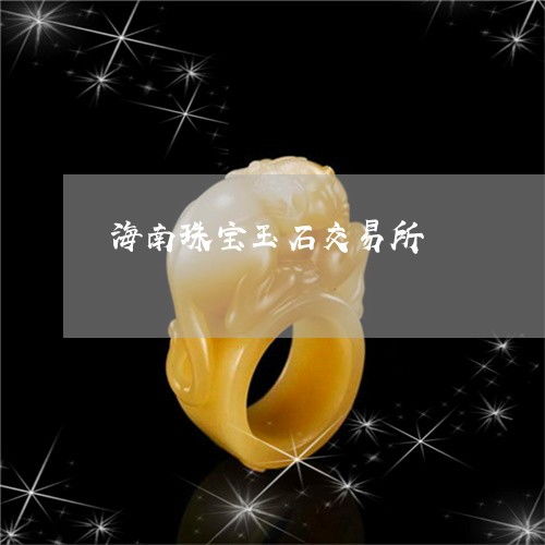 海南珠宝玉石交易所 机遇沃土上的璀璨新星