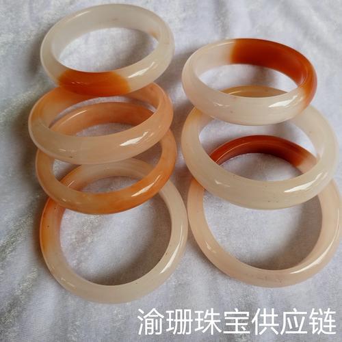 金丝玉手镯糖色新疆金丝玉饰品镯子手饰新款复古玉石玉器工厂批发